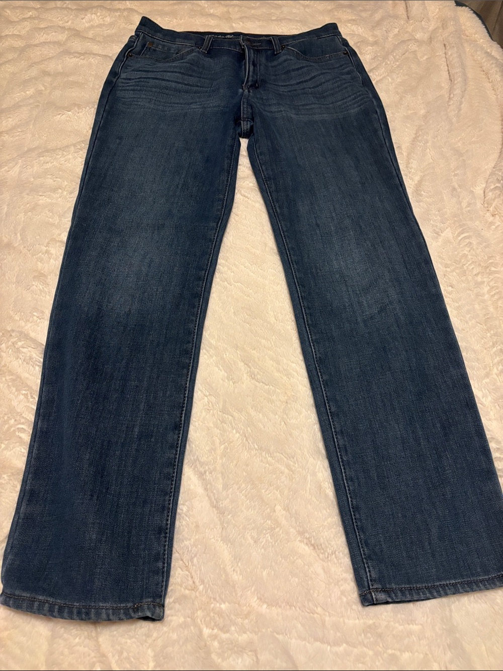 Eddie Bauer Women's Dark Blue fleece lined Bootcut Jeans